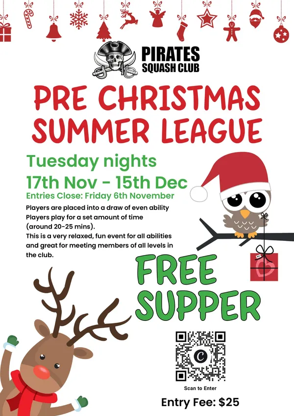 Pre Christmas Summer League 2026 poster